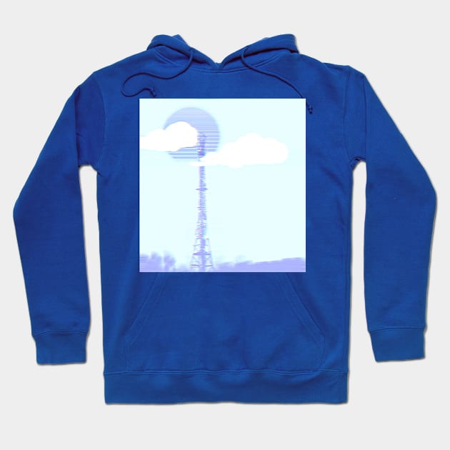 Vapor Tower light Hoodie by lofi_retrowave